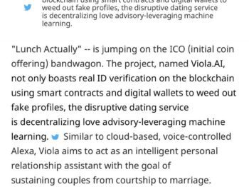Forbes - How AI And The Blockchain Is Helping Put A Valentine's Spark Back Into Online Dating