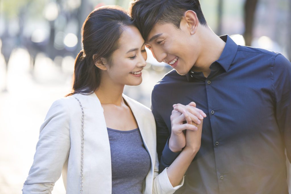 couple holding hands